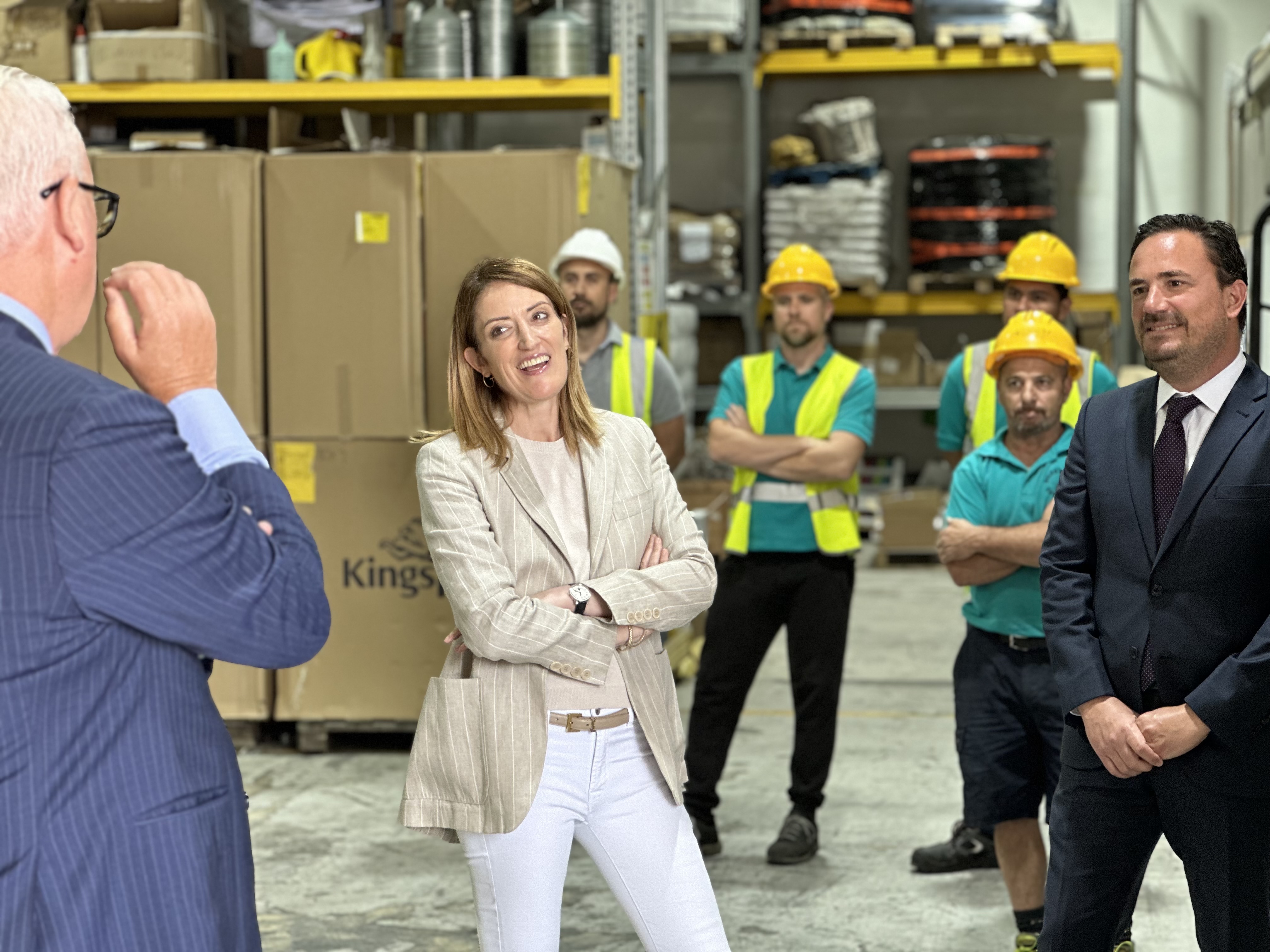 The European Parliament President Roberta Matsola visits Maltese Ship Suppliers