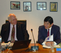 WCO Secretary General, Kunio Mikuriya, with ISSA President, Jens Olsen